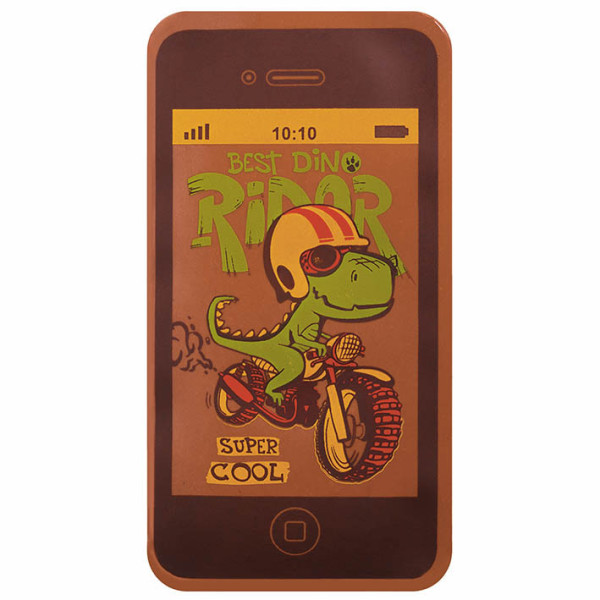Feuilles imprimées 'Dino rider' pour smartphones