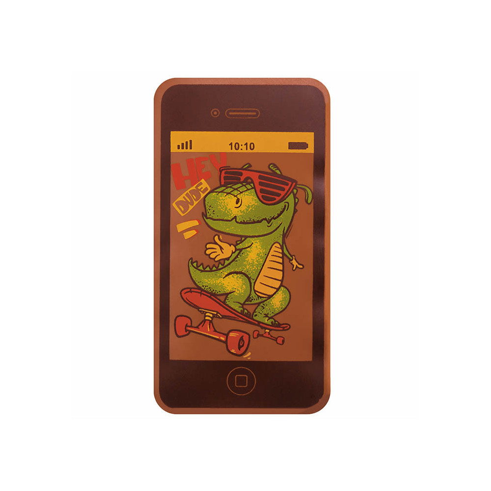 Feuilles imprimées 'Dino rider' pour smartphones