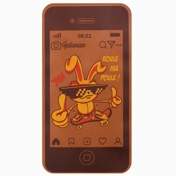 Feuilles imprimées 'Roule ma poule' pour smartphones