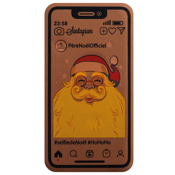 Feuilles imprimées 'Selfie de Noël' pour smartphones