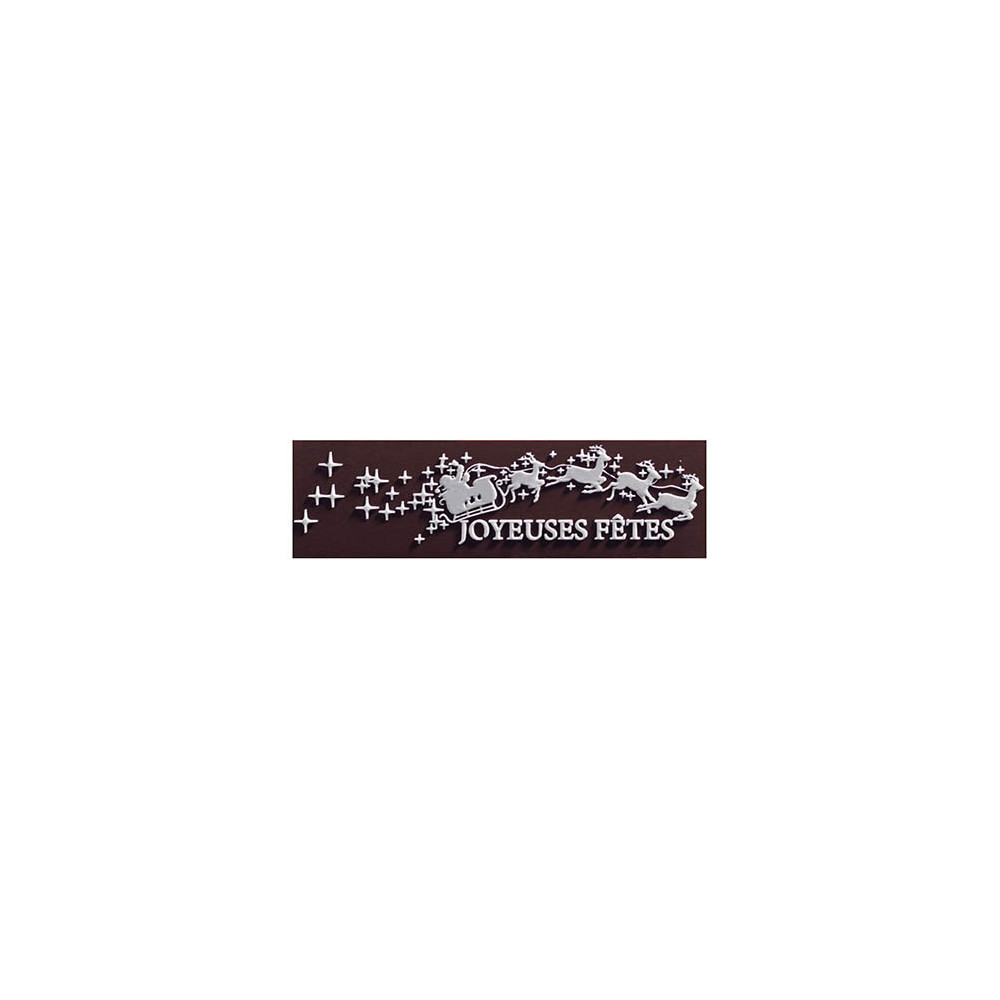 Rectangles en chocolat noir avec relief 'Traîneau'