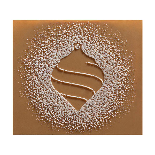 Embouts de bûche en chocolat noir caramélisé avec relief 'Enneigé'