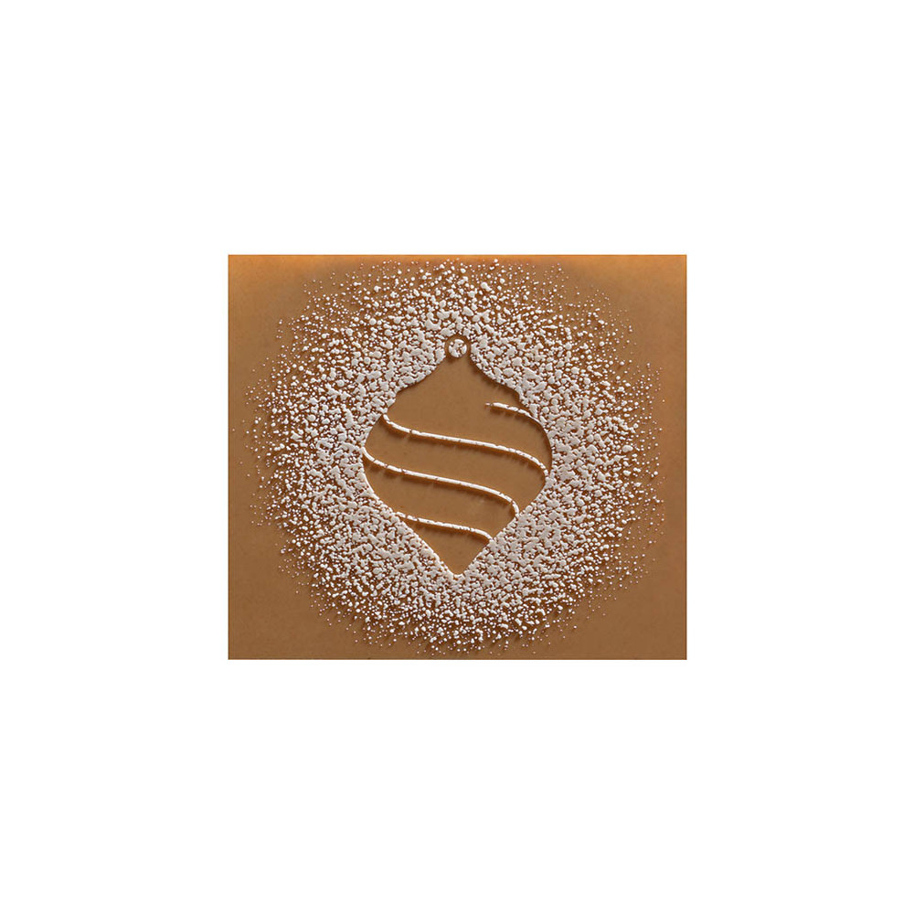 Embouts de bûche en chocolat noir caramélisé avec relief 'Enneigé'