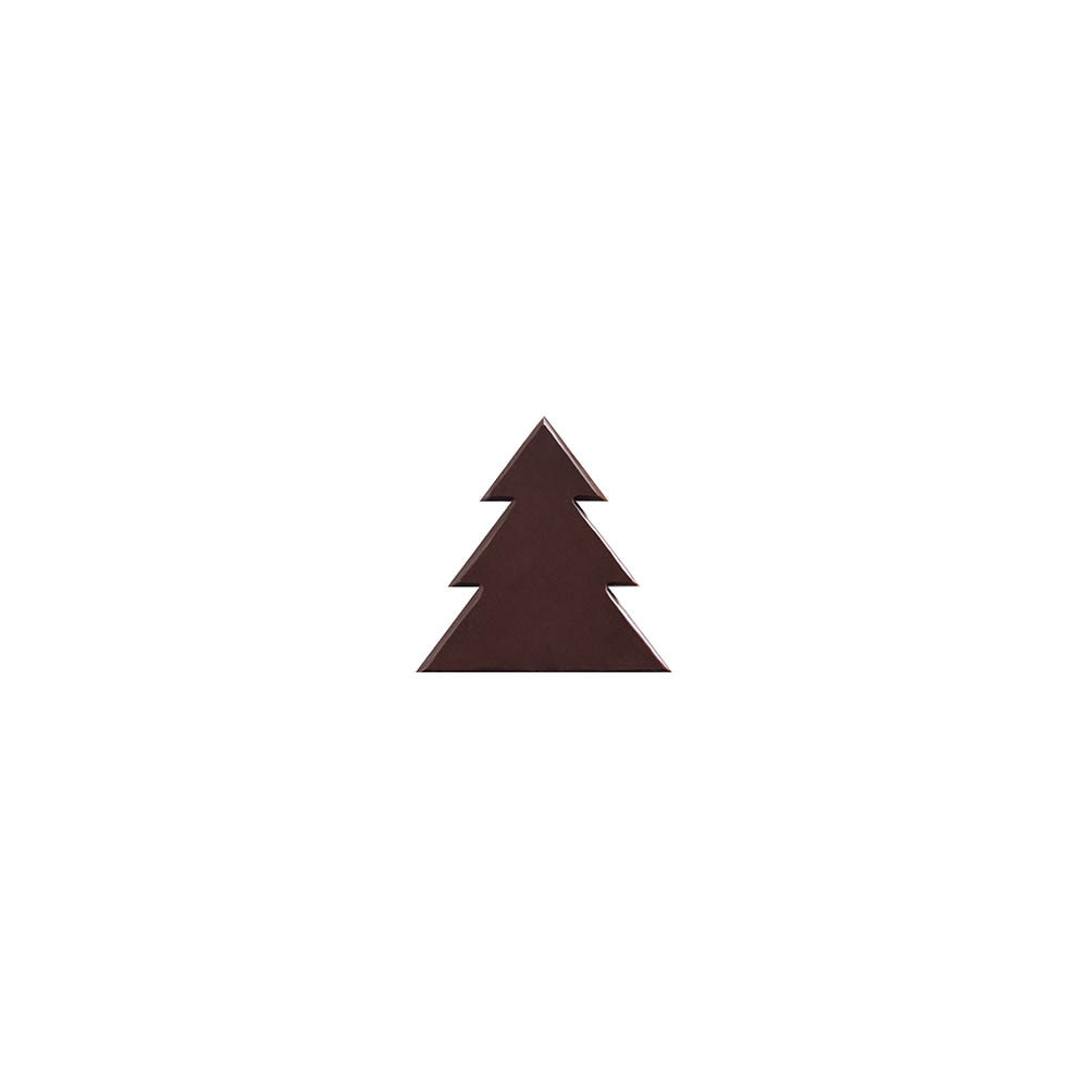 Sapins extra fin en chocolat noir, chocolat blanc et chocolat blanc caramélisé