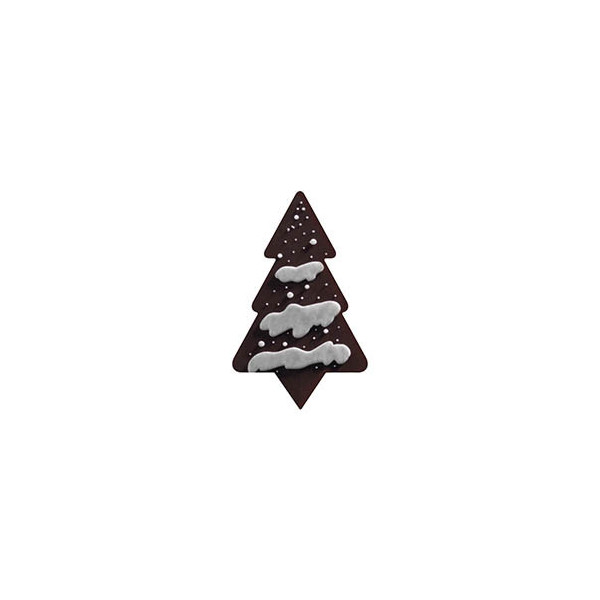 Sapins en chocolat noir avec relief