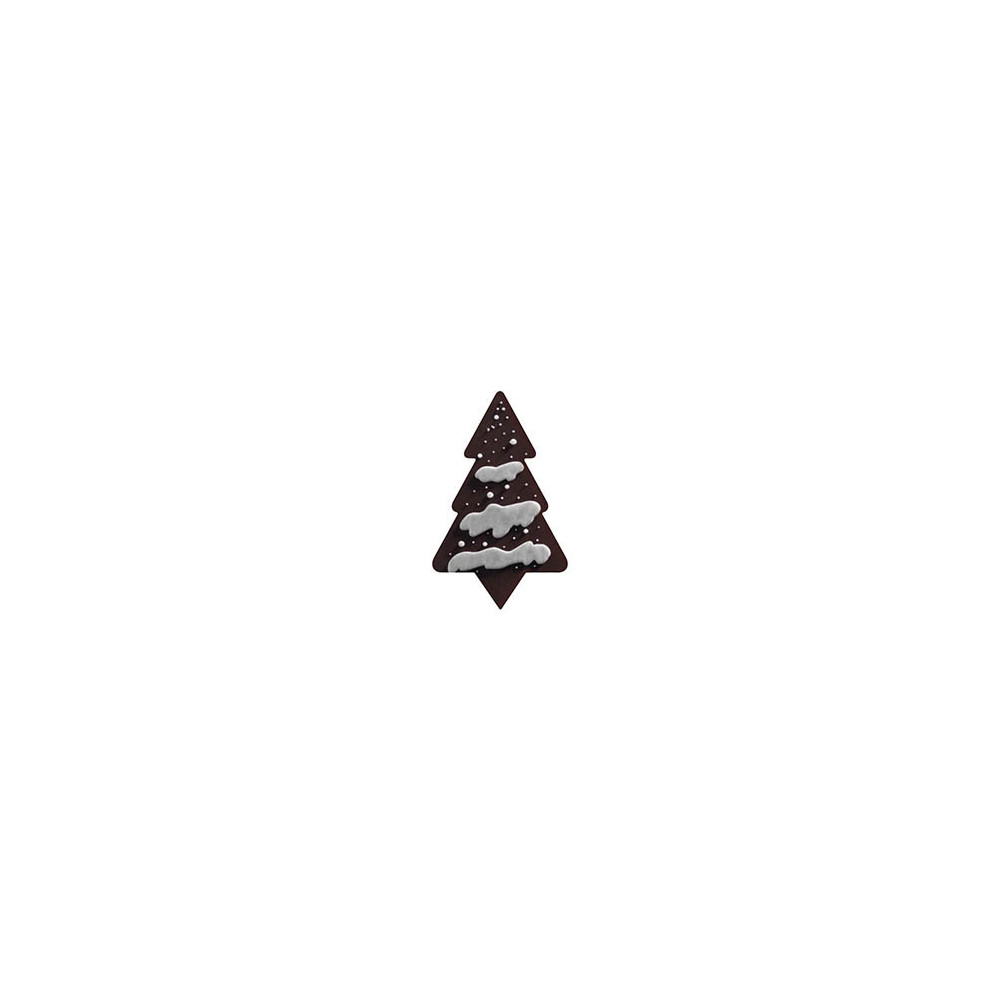 Sapins en chocolat noir avec relief