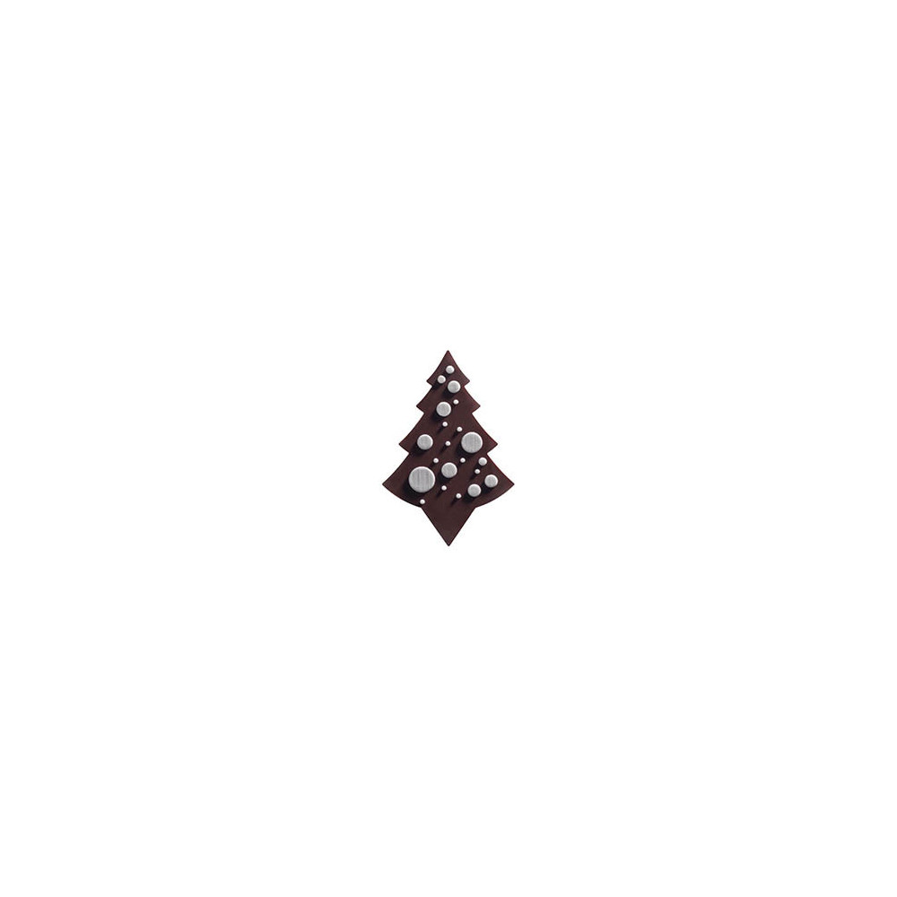 Sapins en chocolat noir avec relief