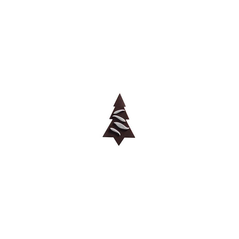 Christmas trees dark chocolate embossed