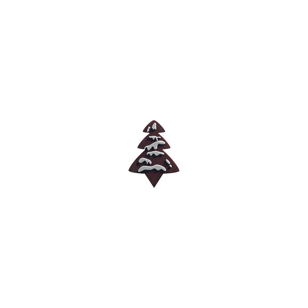Christmas trees dark chocolate embossed