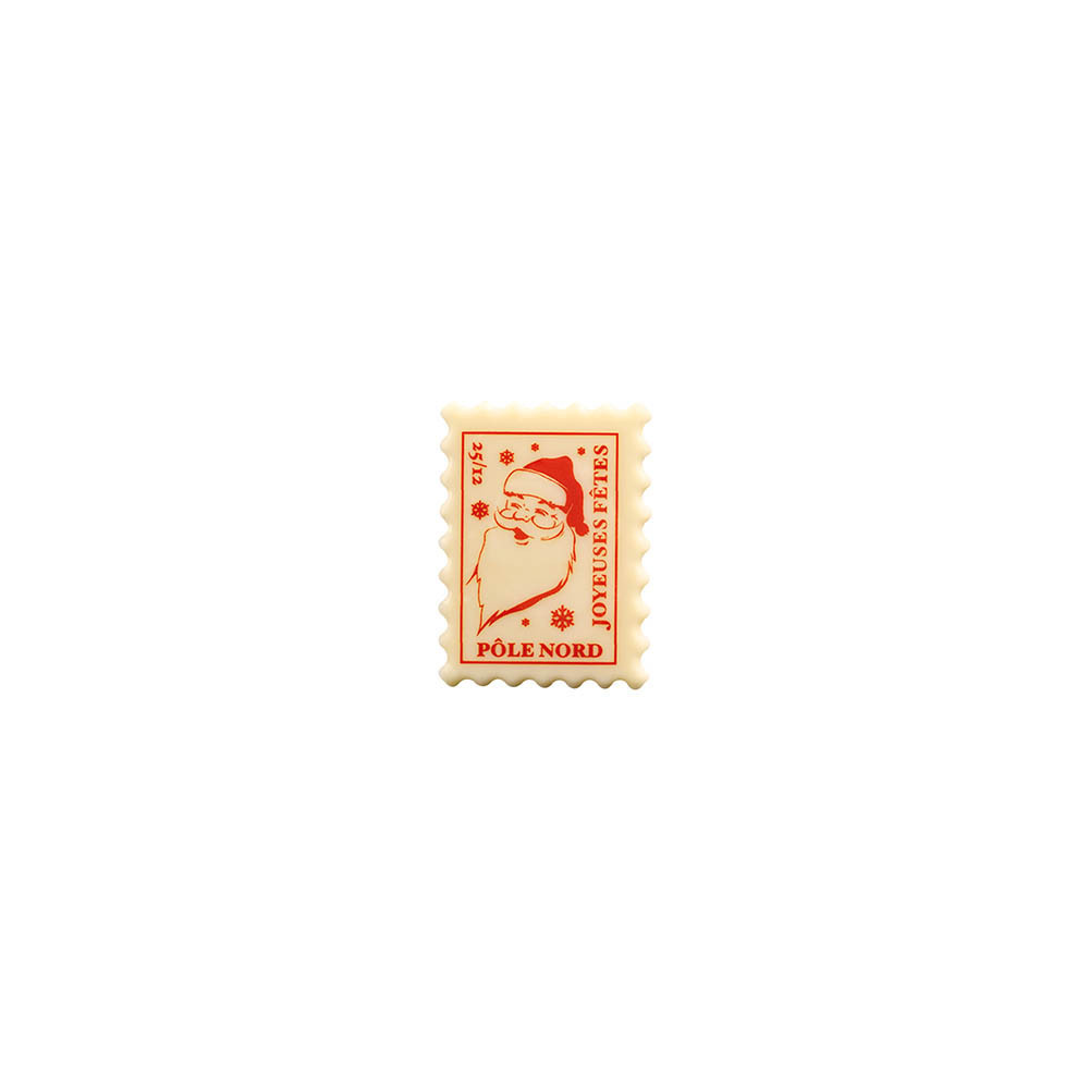 Timbres en chocolat blanc 'Joyeuses Fêtes'