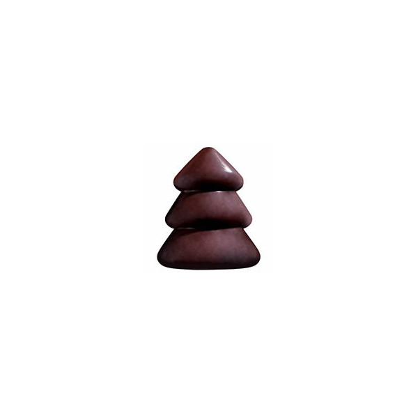 Christmas trees dark chocolate 3D
