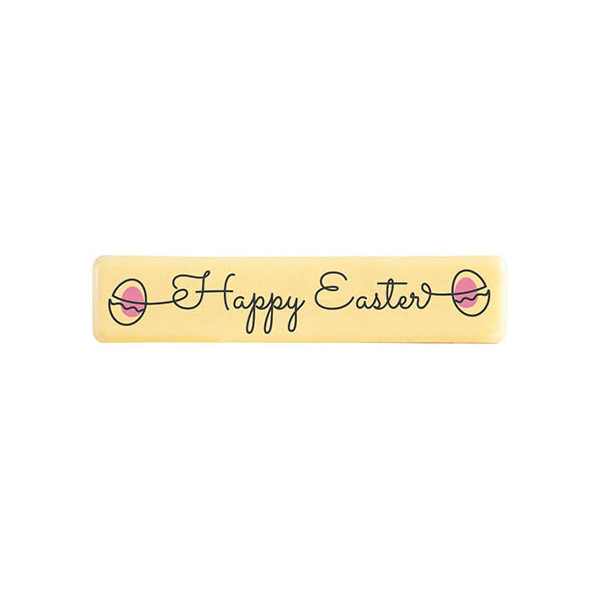 Rectangles White chocolate 'Happy Easter'