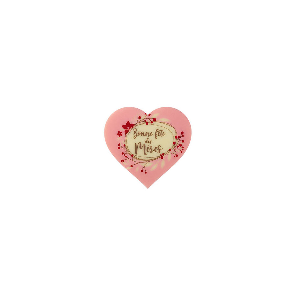 Hearts White chocolate 'Bonne fête des mères'