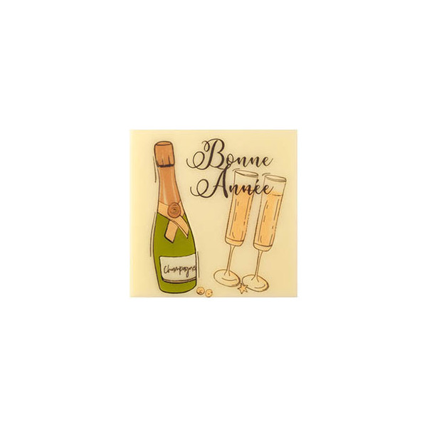 Carrés en chocolat blanc 'Champagne'