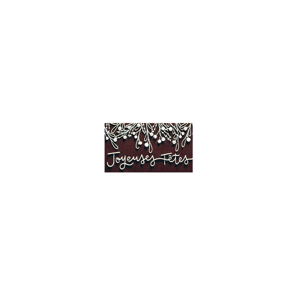 Rectangles Dark chocolate embossed 'Joyeuses Fêtes'