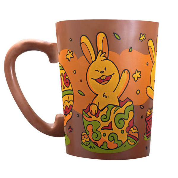 Feuilles imprimées 'Vive Pâques' pour mugs