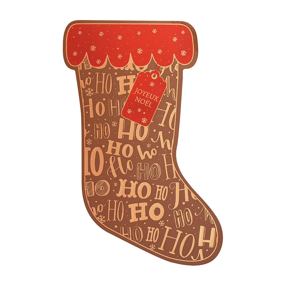 Feuilles imprimées 'Ho Ho Ho' pour tablette chaussette