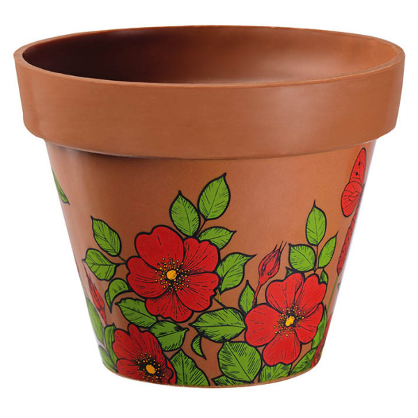 Feuilles imprimées 'Potentilles' pour pot de fleurs