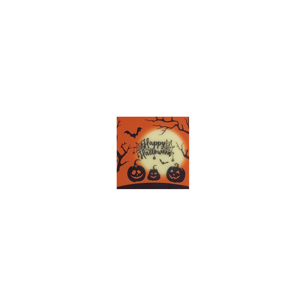 Squares White chocolate 'Happy Halloween'