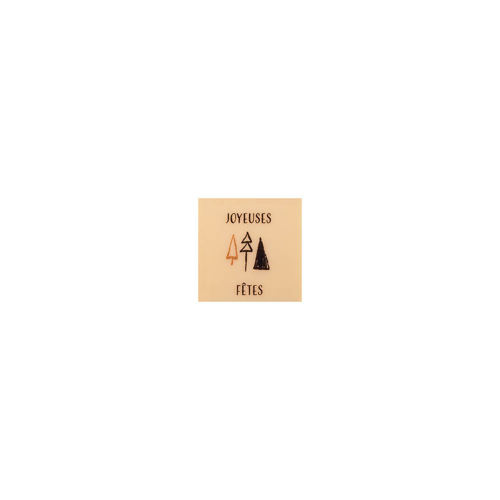 Carrés en chocolat blanc 'Fêtes magiques'