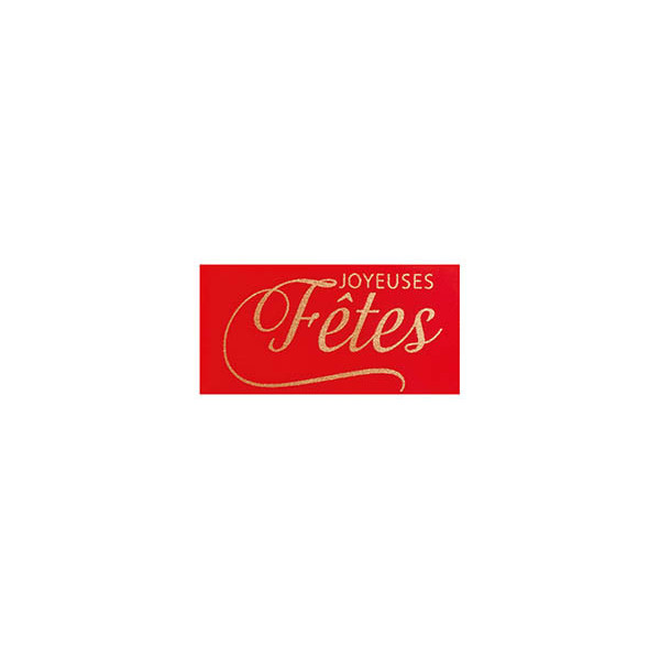 Rectangles en chocolat blanc 'Rouge et or'