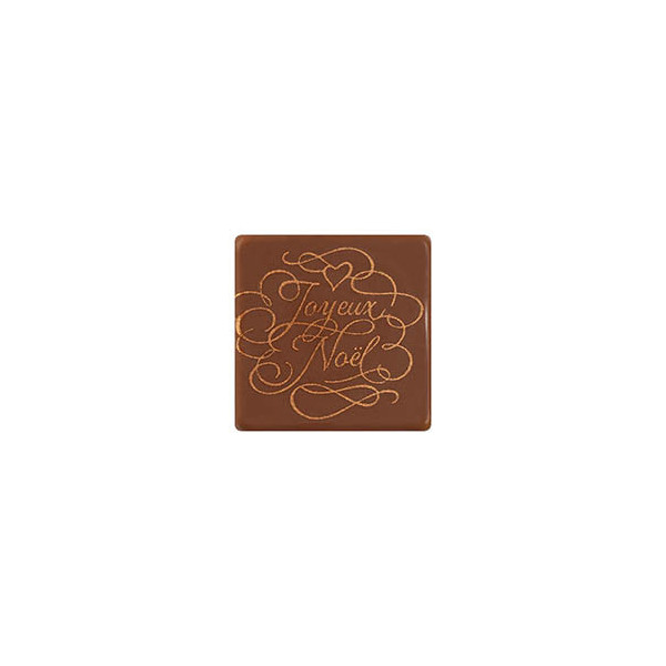 176 Squares milk chocolate Arabasques 3 cm