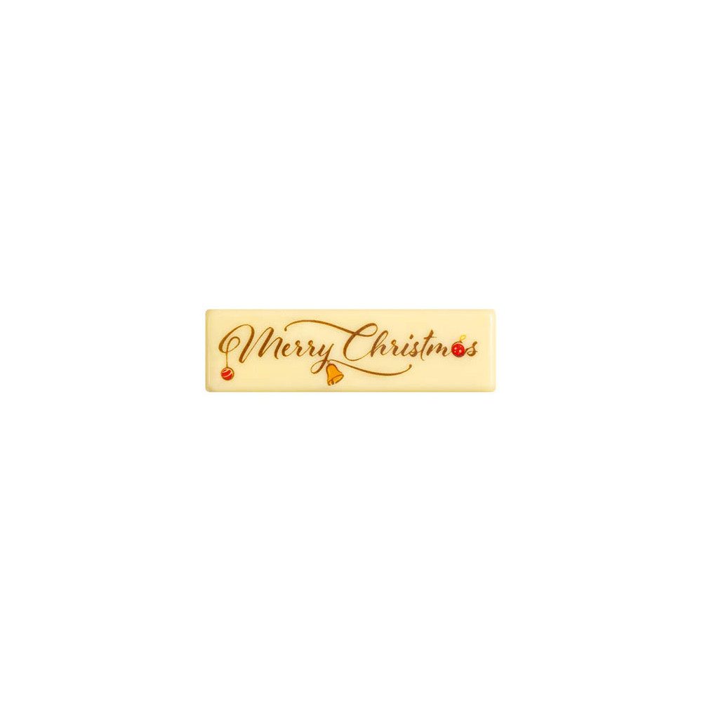 Rectangles en chocolat blanc 'Merry Christmas'