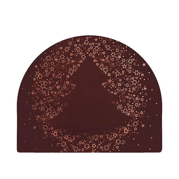 Embouts de bûche en chocolat noir 'Sapin'