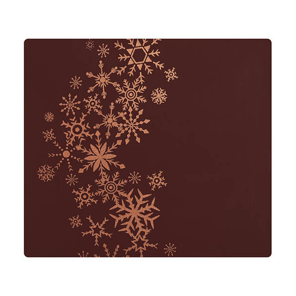 Embouts de bûche en chocolat noir 'Pluie de flocons'