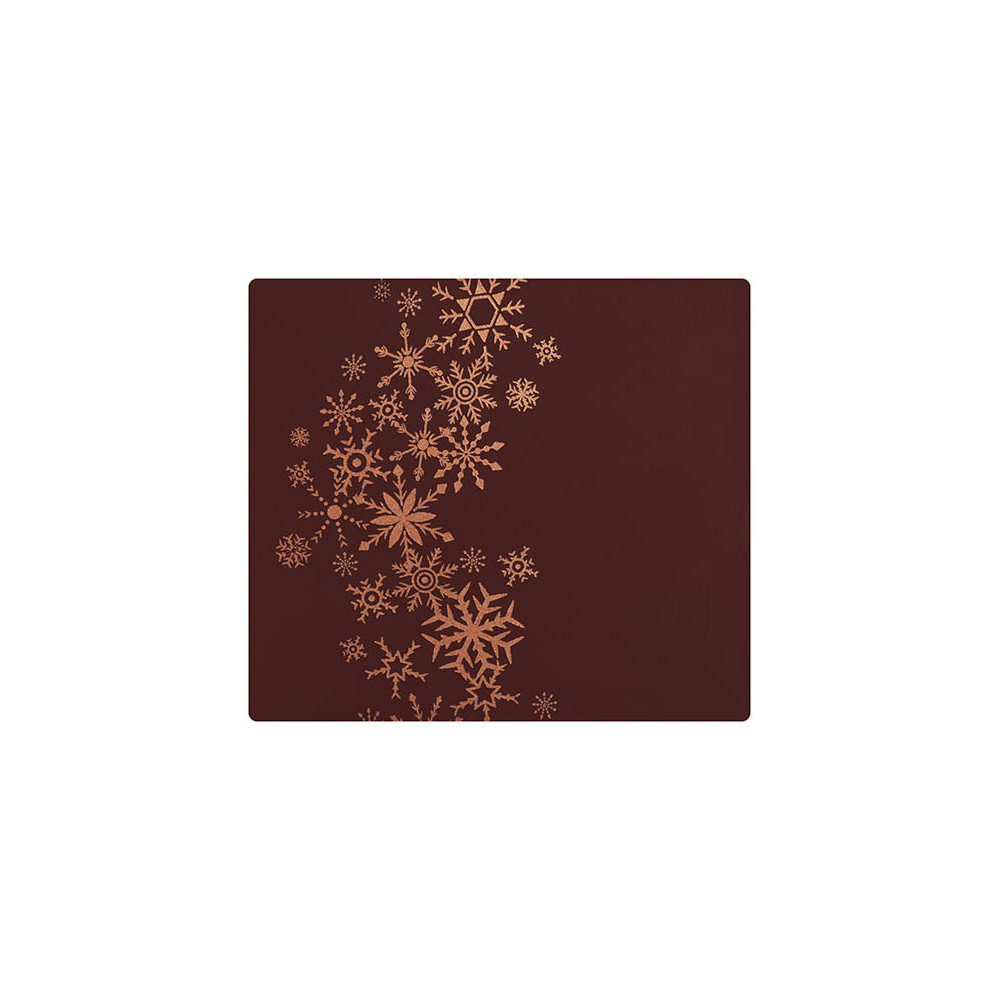 Embouts de bûche en chocolat noir 'Pluie de flocons'