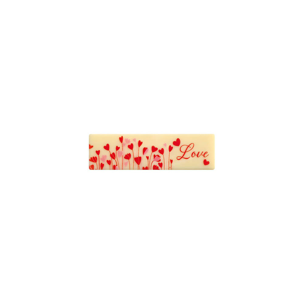 Rectangles White chocolate 'Love'