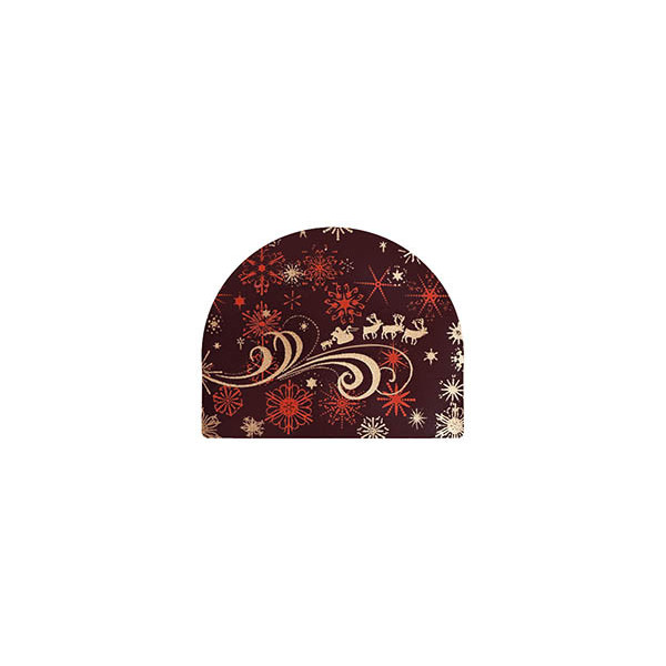 Embouts de bûchettes arrondis en chocolat noir 'Nuit étoilée'