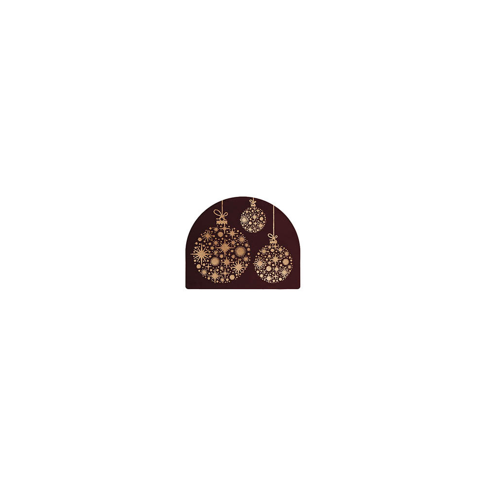 Embouts de bûchettes arrondis en chocolat noir 'Boule de Noël'
