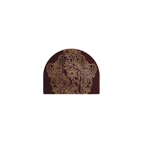 Embouts de bûchettes arrondis en chocolat noir 'Volutes'