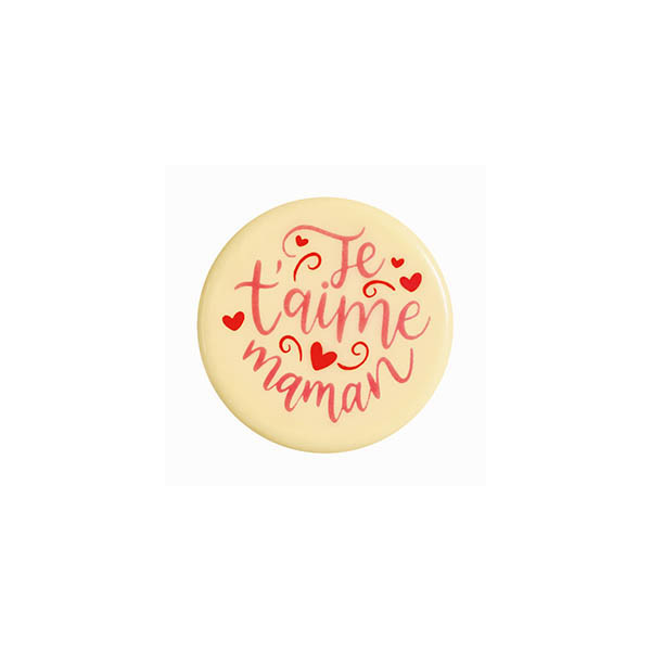 Ronds en chocolat blanc 'L'amour'