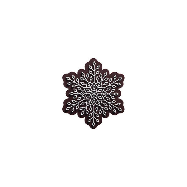 Snowflakes dark chocolate embossed 'Givré'