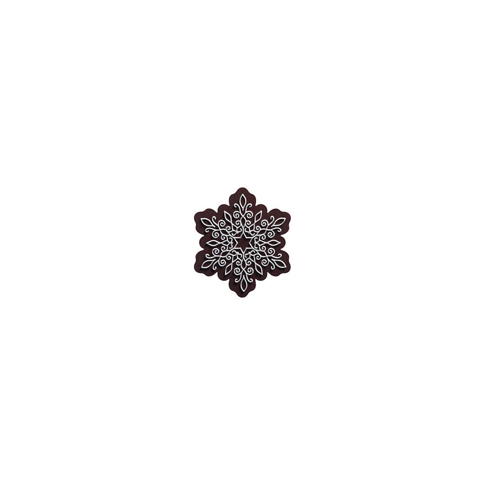 Flocons en chocolat noir avec relief 'Givré'