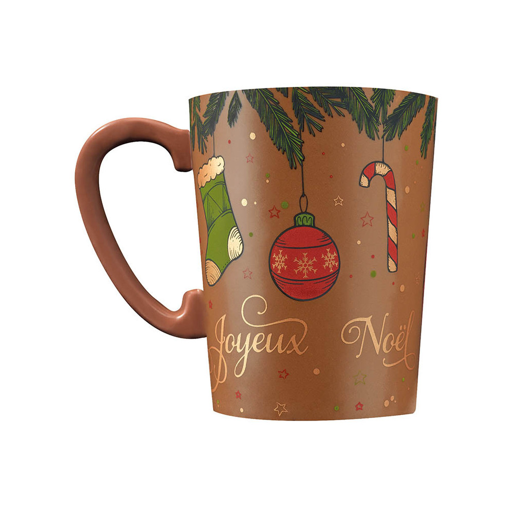 Feuilles imprimées 'Mon beau sapin' pour mug
