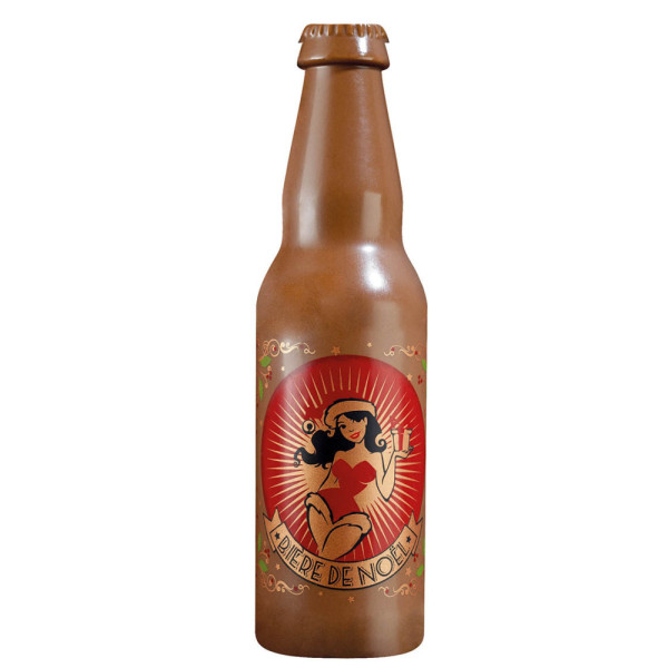 Feuilles imprimées 'Bière de Noël' pour bouteilles
