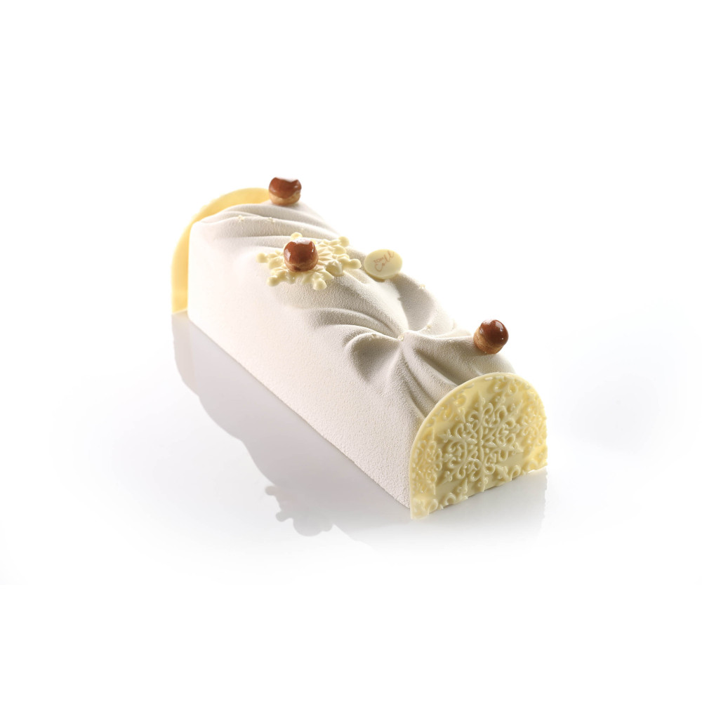 Yule log moulds 'Plissée'