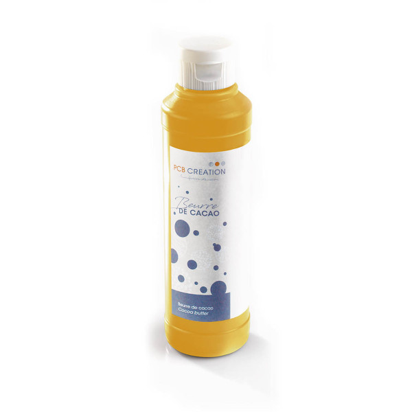 Colored cocoa butter caramel (safllower, lemon and cocoa) 200 g
