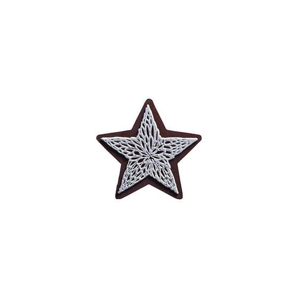 Etoiles en chocolat noir avec relief 'Finesse'