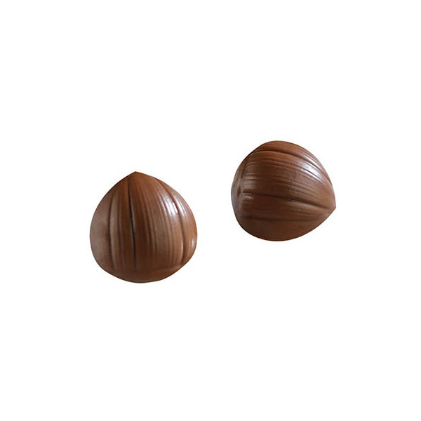 Noisettes en chocolat au lait 'Striées' 3D