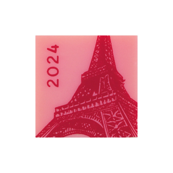 Carrés en chocolat blanc ''Tour Eiffel''