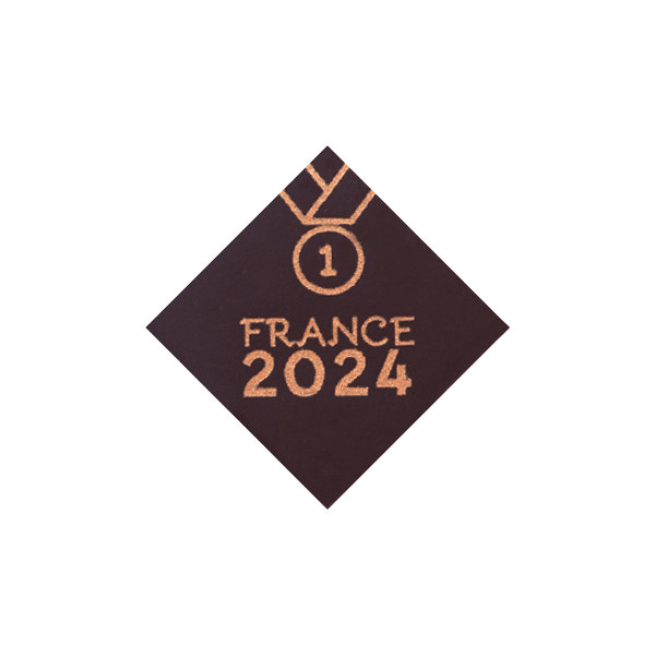 Carrés en chocolat noir “France 2024“