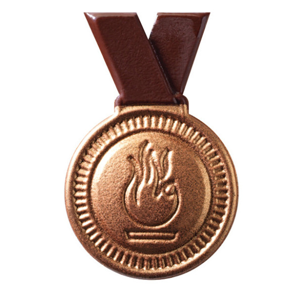 Médailles en chocolat noir “Flamme“
