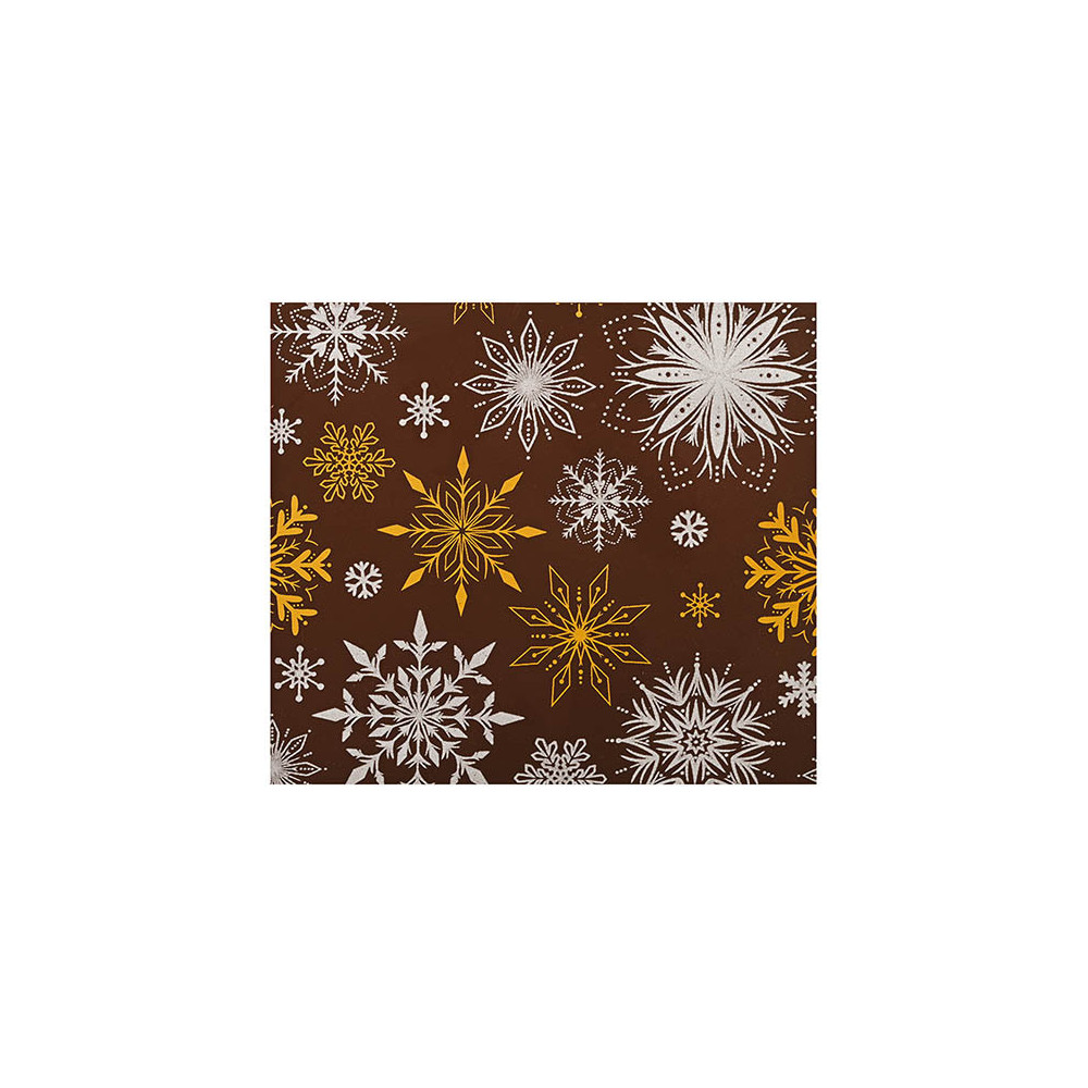 Embouts de bûche en chocolat noir 'Let it snow'