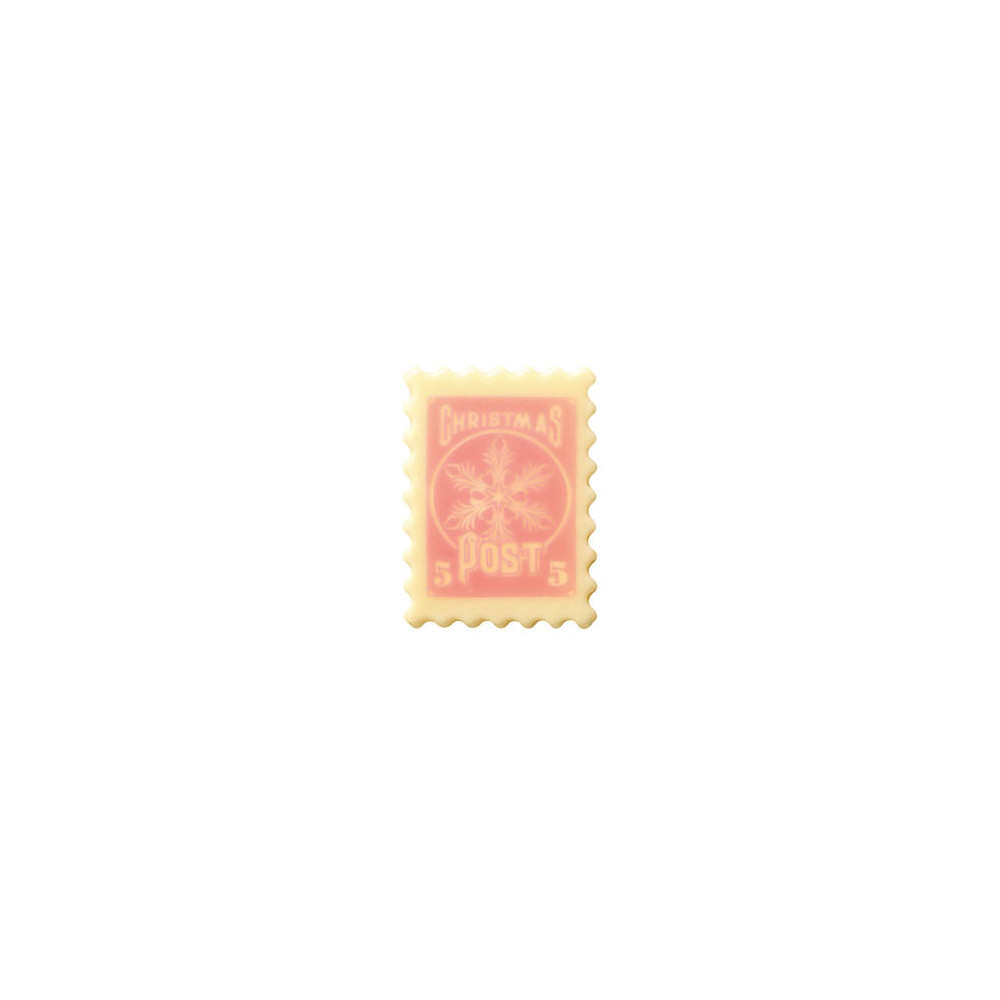 Timbres en chocolat blanc 'Christmas post'
