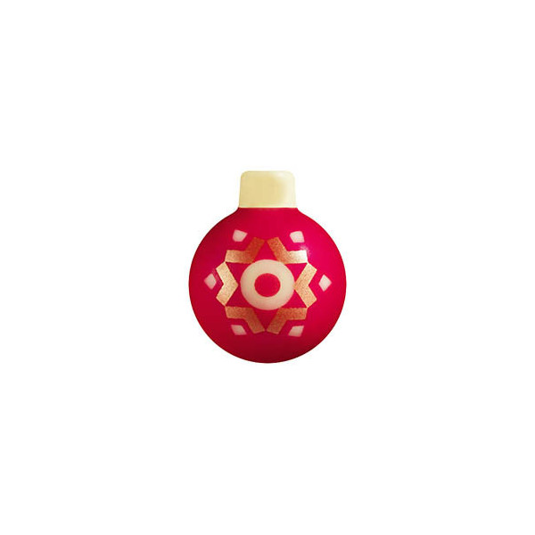 Boules de Noël en chocolat blanc 'Rouge et Or'