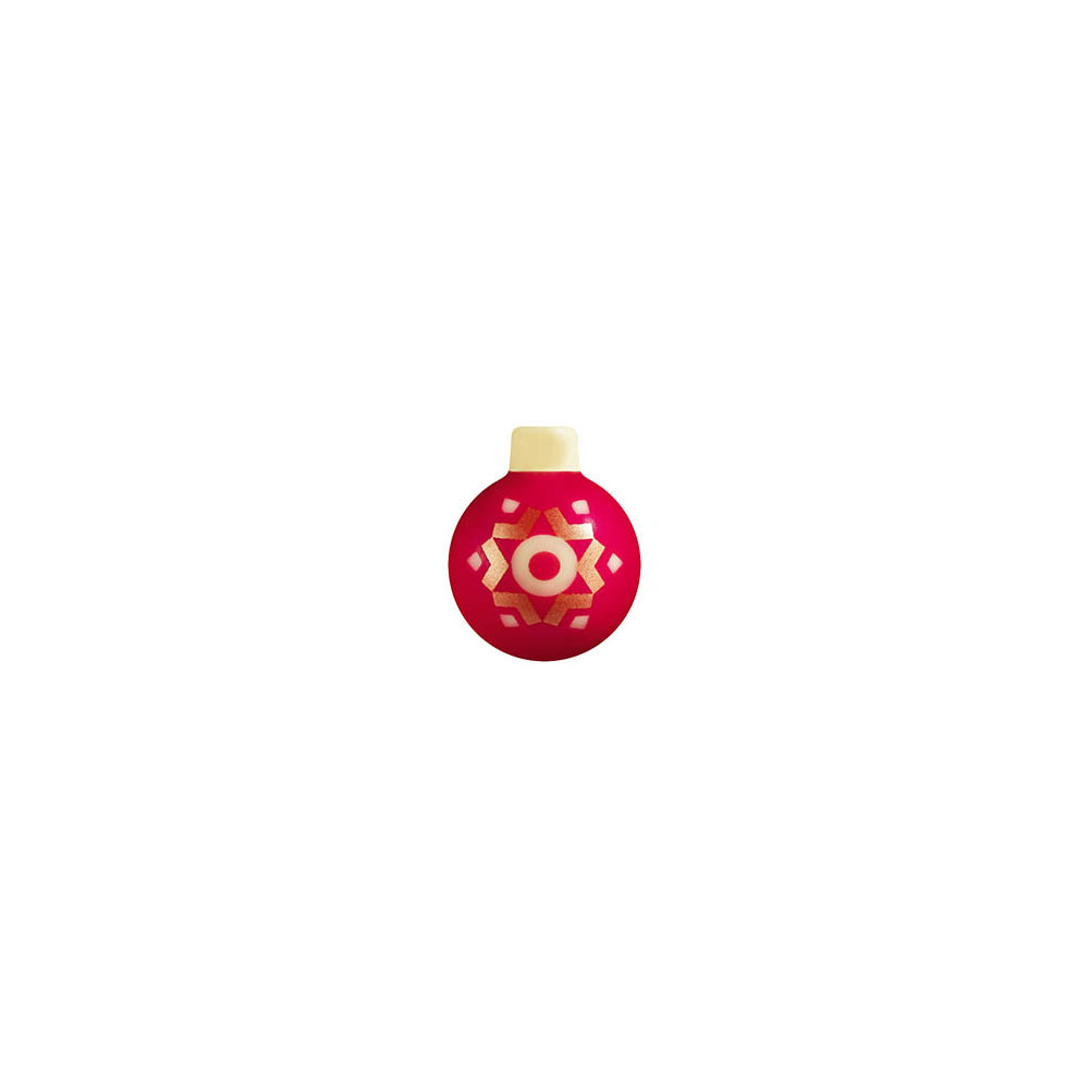 Boules de Noël en chocolat blanc 'Rouge et Or'